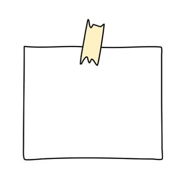 Note paper drawing Stock Illustration