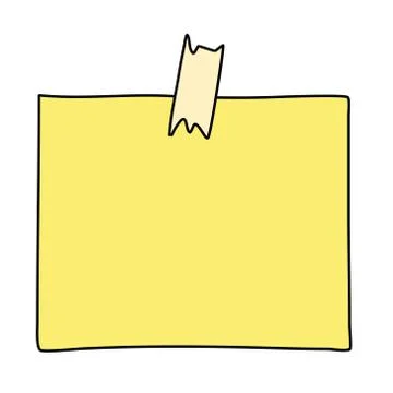 Note paper drawing Stock Illustration