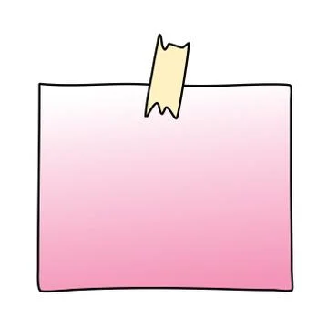 Note paper drawing Stock Illustration