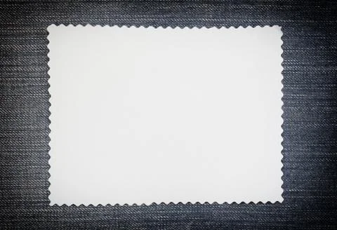 Note paper of empty and copy space on Denim background. Stock Photos
