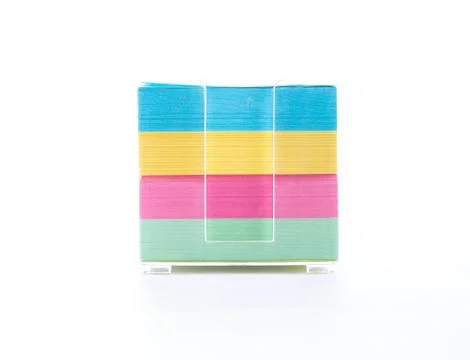 Note paper with four colour Stock Photos