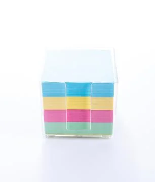 Note paper with four colour Stock Photos