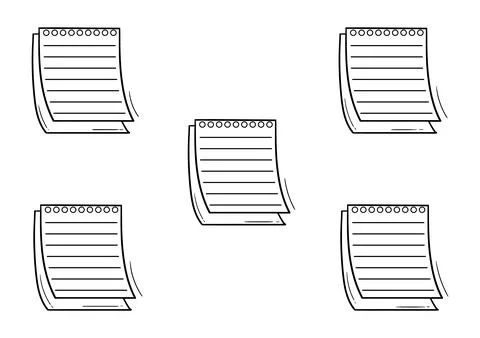 Note paper hand drawing Stock Illustration