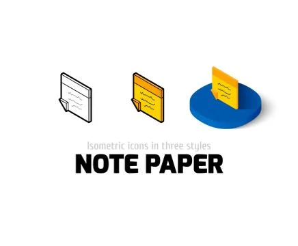 Note paper icon in different style Stock Illustration