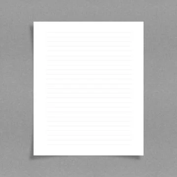 Note paper with line on board background Stock Illustration