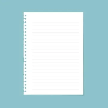 Note paper with line Stock Illustration