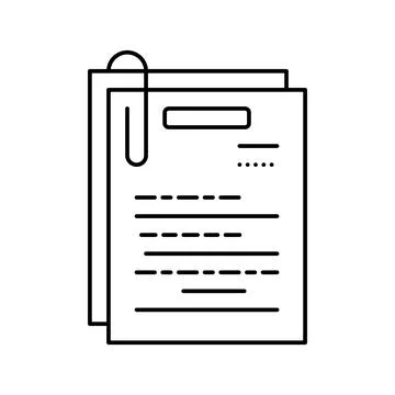 Note paper list line icon vector illustration Illustrazione stock