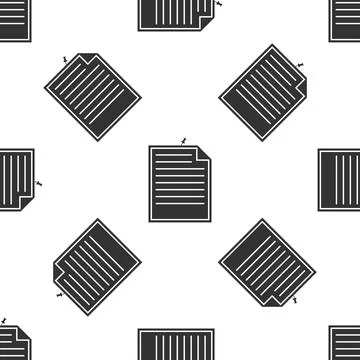 Note paper with pinned pushbutton isolated icon seamless pattern on white Stock Illustration