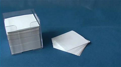 Note paper in plastic box Stock Footage 60422930
