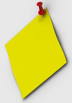 Note paper with pushpin Ilustração Stock