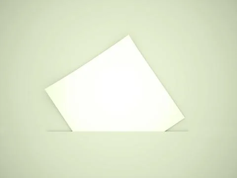 Note paper rendered on green background イラスト素材