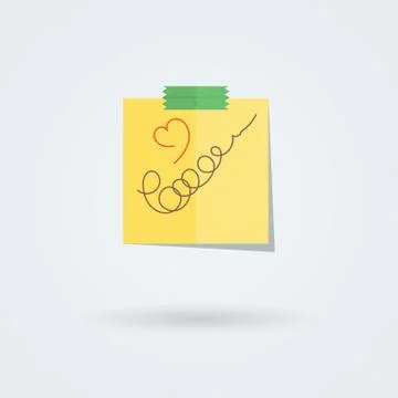Note Paper with Scotch. Vector illustration Stock Illustration