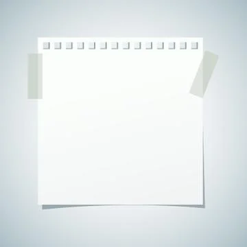 Note paper sheet Stock Illustration