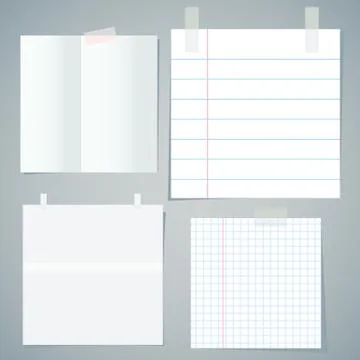 Note paper sheet Stock Illustration