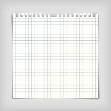 Note paper sheet with squares Stock Illustration