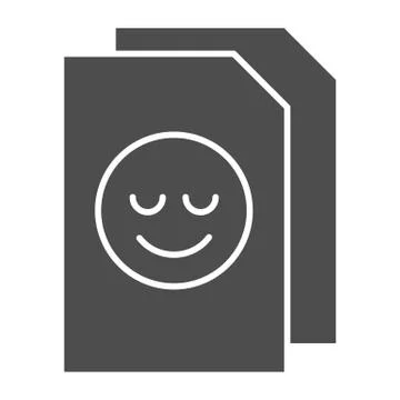 Note paper solid icon. List vector illustration isolated on white. Sheet with Stock Illustration