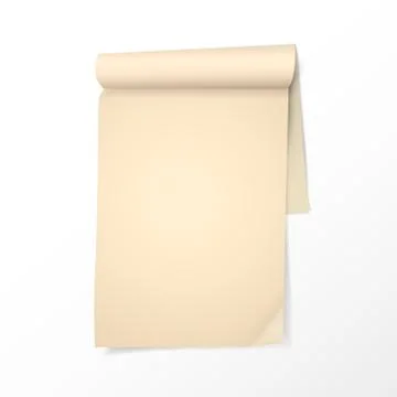 Note paper template isolated on white Stock Illustration