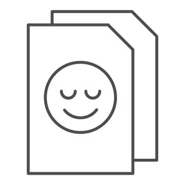 Note paper thin line icon. List vector illustration isolated on white. Sheet Stock Illustration