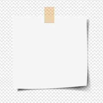 Note Paper With Transparent Background Stock Illustration