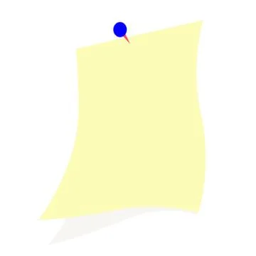 Note paper with on white background Stock Illustration
