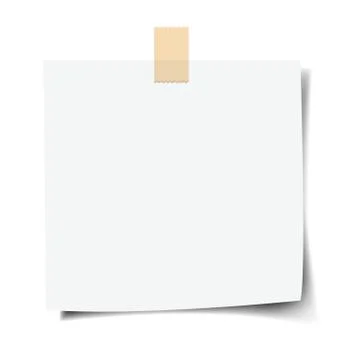 Note Paper With White Background Stock Illustration