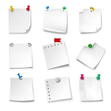 Note Papers Blank Stock Illustration
