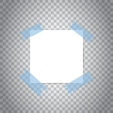 Note papers. Blank paper with  sticker isolated on isolated background. Vecto Stock Illustration