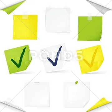 Note papers Stock Illustration