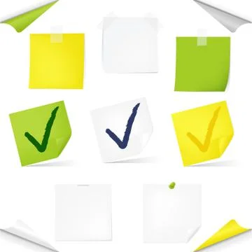 Note papers Stock Illustration
