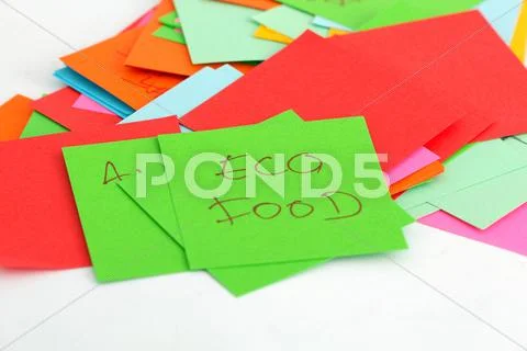 Note Papers On White Background