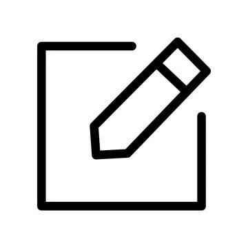 Note pencil icon Design nice to see Stock Illustration