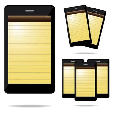 Note phone Stock Illustration