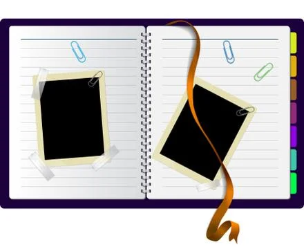 Note with photo Stock Illustration