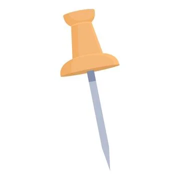 Note pin icon cartoon vector. Push pin Stock Illustration