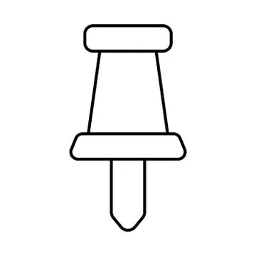 Note pin line style icon vector design Stock Illustration