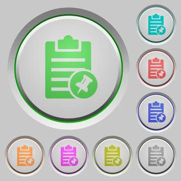 Note pin push buttons Stock Illustration
