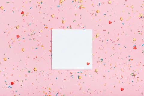 A note on a pink background Stock Photos