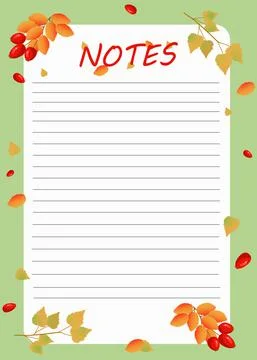 Note planner Stock Illustration