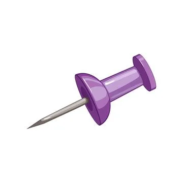 Note push pin cartoon vector illustration 스톡 일러스트