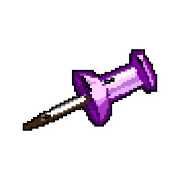 Note push pin game pixel art vector illustration 스톡 일러스트