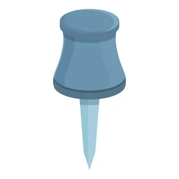Note push pin icon cartoon vector. Paper board Stock Illustration