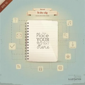 Note on retro background Stock Illustration