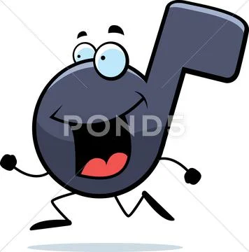 Note Running Stock Illustration