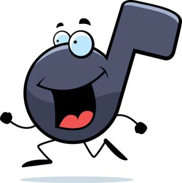 Note Running Stock Illustration