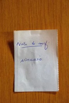 Note to self - vincero Stock Photos