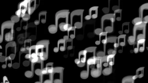 Note-shaped bokeh Stock Footage 302080764