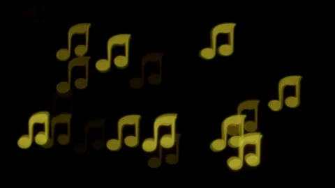 Note-shaped bokeh Stock Footage 302080786