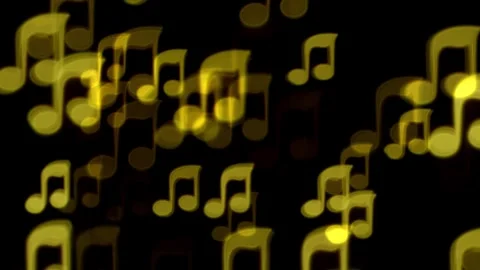 Note-shaped bokeh Stock Footage 302080788