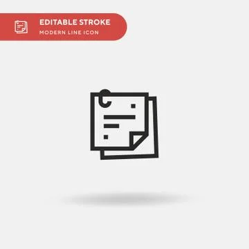 Note Simple vector icon. Illustration symbol design template for web mobile U Stock Illustration