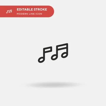 Note Simple vector icon. Illustration symbol design template for web mobile U Illustrazione stock